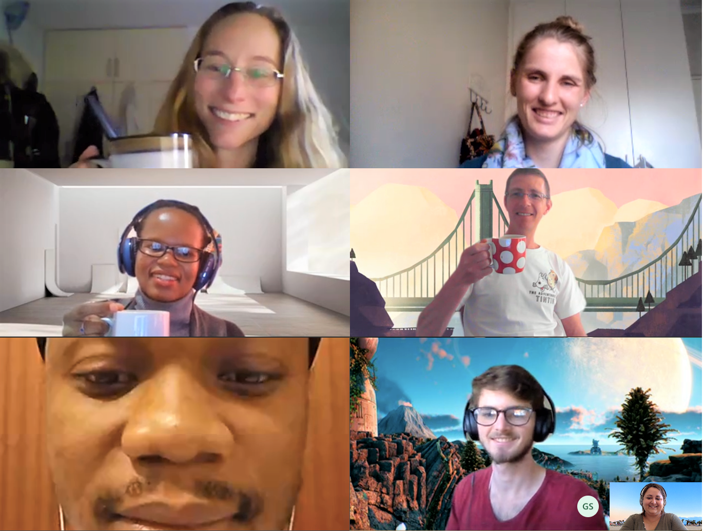 Some of the EucXylo Team enjoying a 'virtual coffee session' together