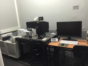 The current setup of the Zeiss microscope
