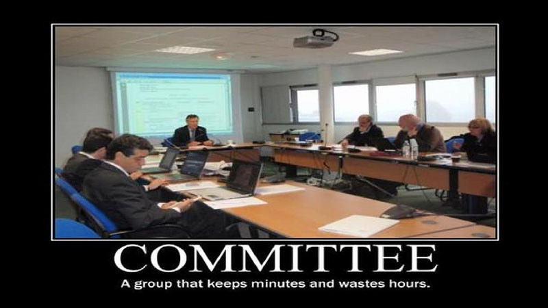 Committee humour, and yet it is sad…