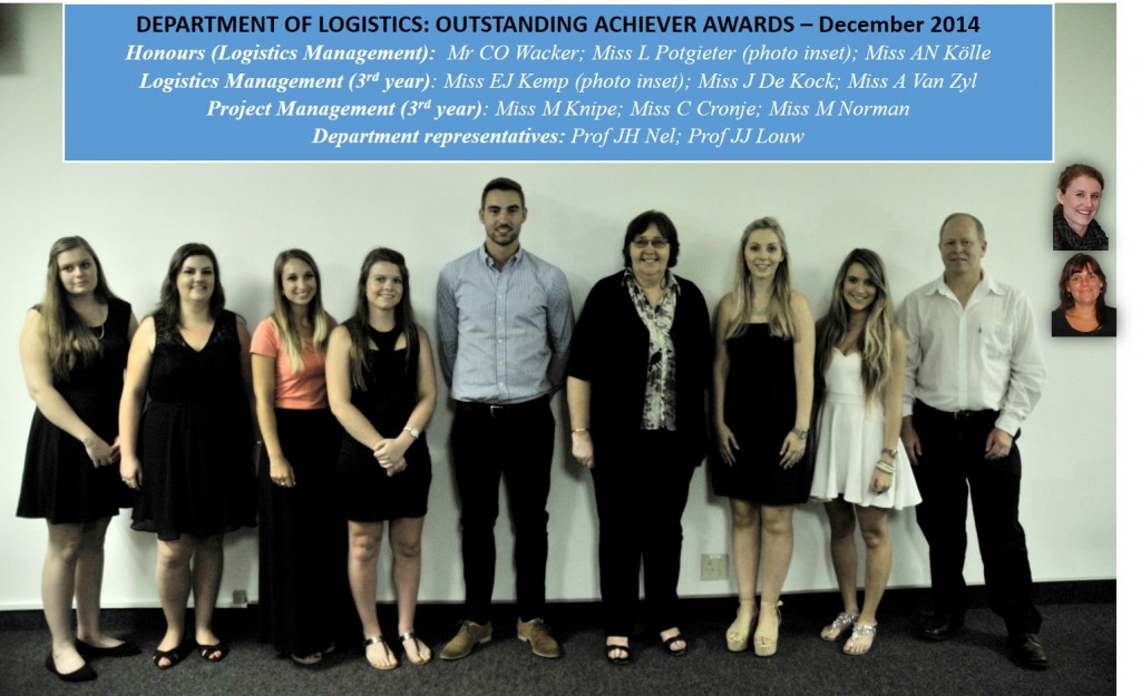 Outstanding Achiever Awards; 2014 Hons Log, LM3, PM3