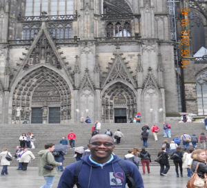 In Cologne in front of the Cologne Cathedral