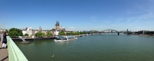 Cologne as seen from one of its bridges