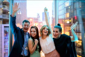 Dr. CD Pentz and us three girls in Boston, MA