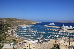 Mgarr harbour on Gozo, where the ferry from Malta docks.