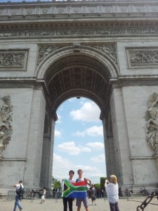 National pride at the Arc de Triomphe, Paris