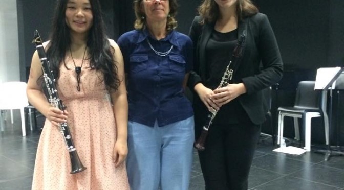 Carla attending the Belgium Clarinet Academy