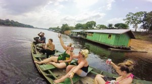 On a boat