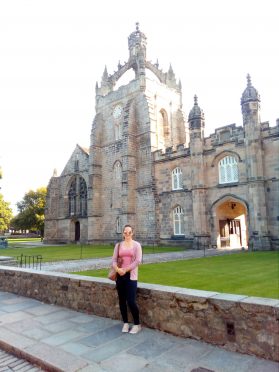 Sara-Anne in front of King's College