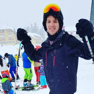 Thomas skiing in Germany
