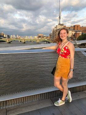 Kayla at the Millennium Bridge