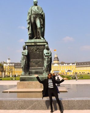 Dorica in front of the Karlsruhe Palace