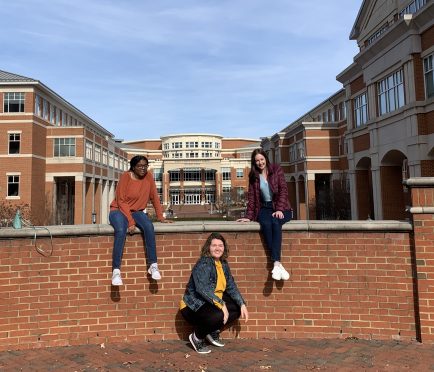 Chante and some campus buddies enjoying the campus scenery  