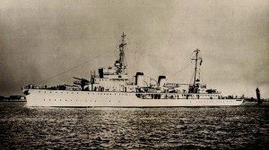 The French Navy aviso (sloop) Bougainville