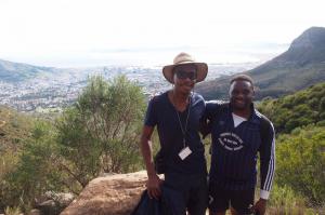 Team building activity.L-R: Zacharia Mogale (Meteorologist) and Vukile Madlebetsha (Diesel Mechanic).