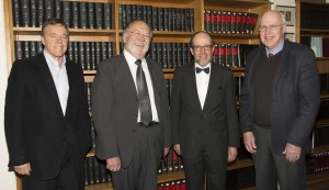 Prof Max Loubser, Judge Fritz Brand, Prof David Butler and Prof Gerhard Lubbe