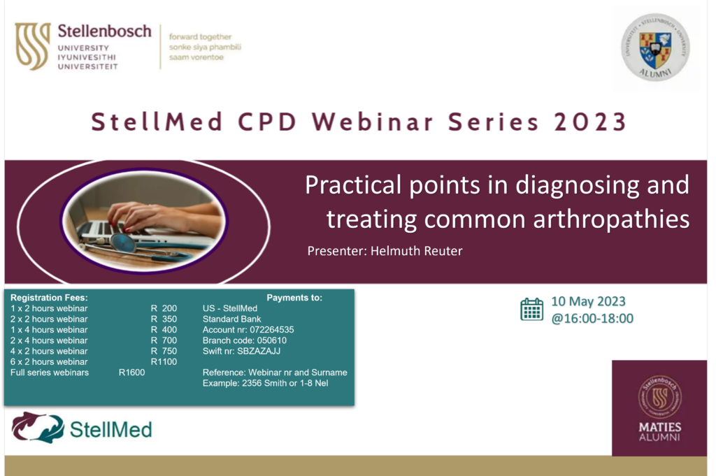 Practical points in diagnosing  and treating common arthropathies